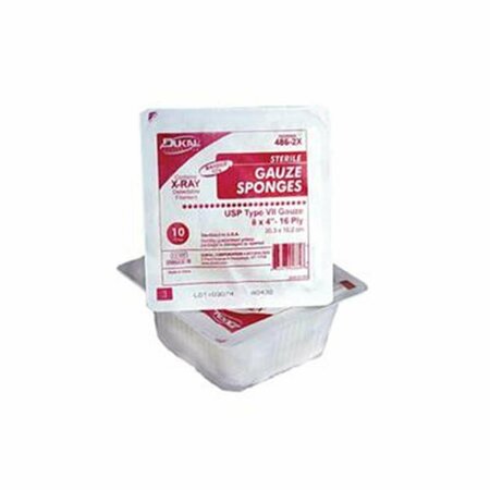 DUKAL Sterile- Gauze- X-Ray Detectable- 8 in. x 4 in.- 24-ply 488-2X